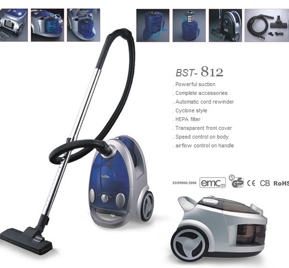 Cyclone Canister Vacuum Cleaner with HEPA Filter