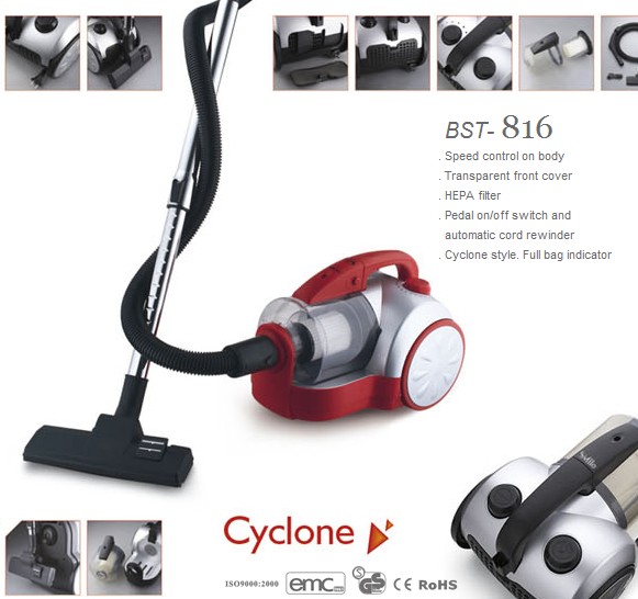 Cyclone Canister Vacuum Cleaner with HEPA Filter