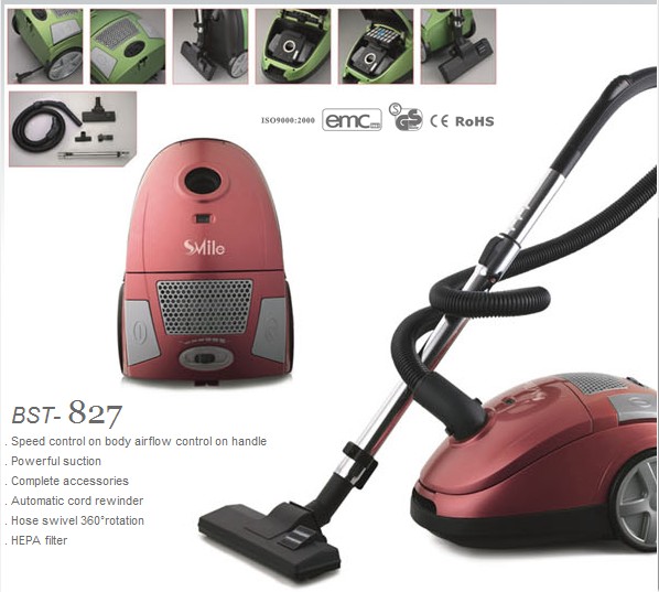 HEPA Filter Vacuum Cleaner with Swivel Hose