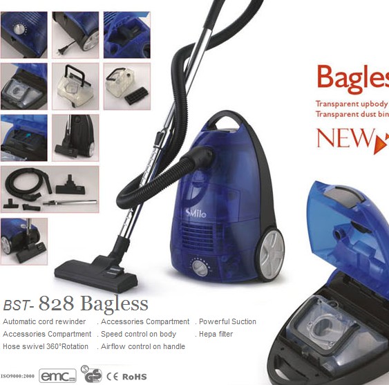 Bagless Canister Vacuum Cleaner with HEPA Filter