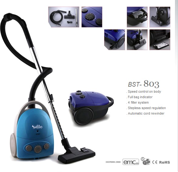Canister Vacuum Cleaner with Stepless Speed Control