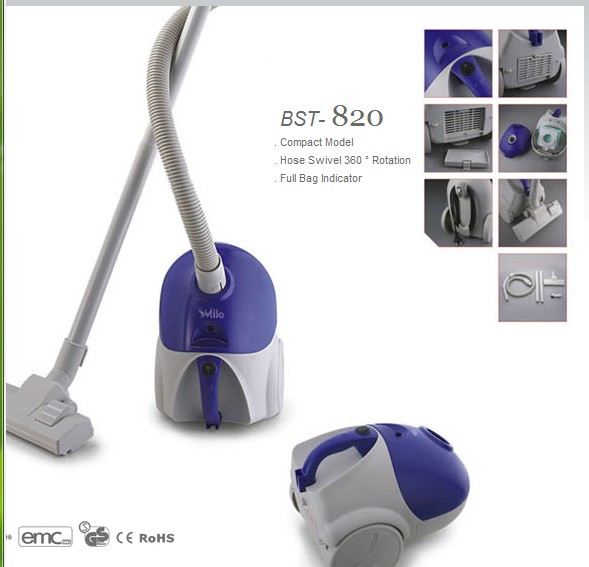 Compact Vacuum Cleaner with Swivel Hose