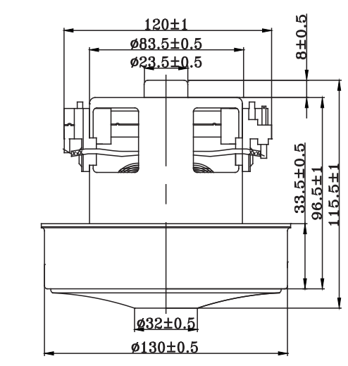 VACUUM CLEANER MOTOR HWX-CG03 - Image 2