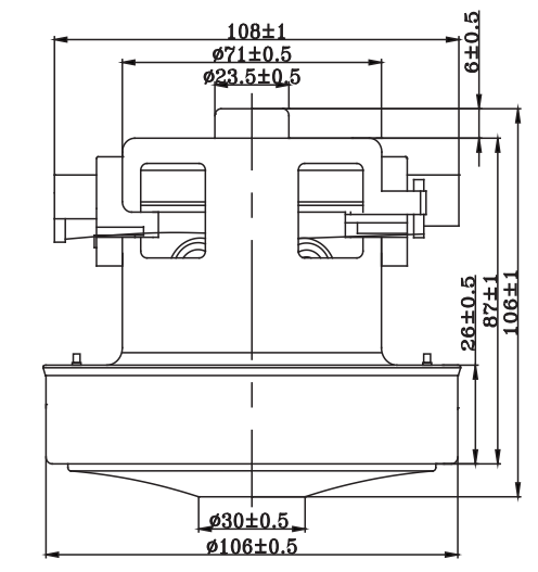 VACUUM CLEANER MOTOR HWX-CG46 - Image 2