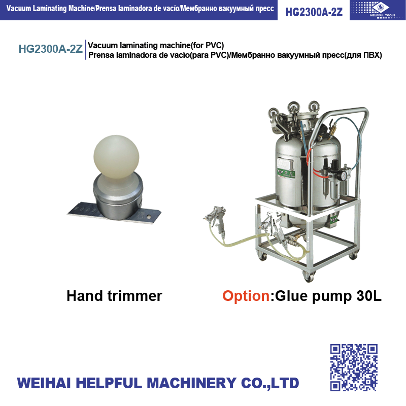 Vacuum laminating machine with auxiliary equipment