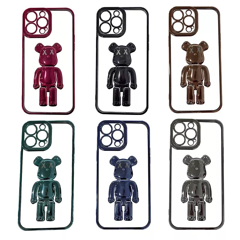 iPhone 13 Bearbrick TPU case with 3D figure