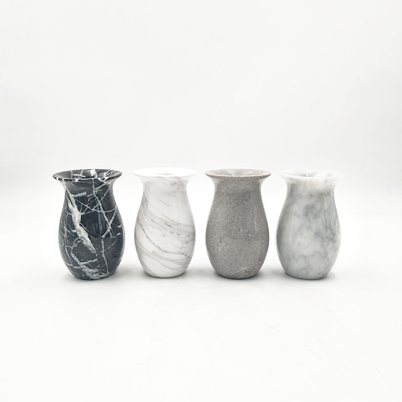 Polished Stone Vase Set - Assorted Colors and Patterns