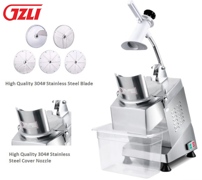 Stainless steel vegetable cutter blade and nozzle components