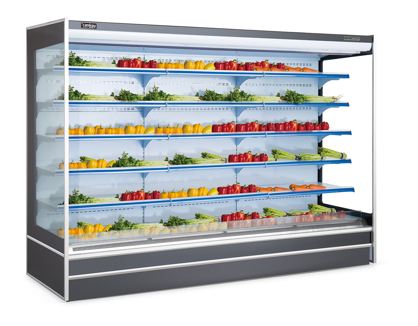 Vegetable Fruit Upright Commercial Open Display Chiller in Supermarket (HG-20) - Image 2