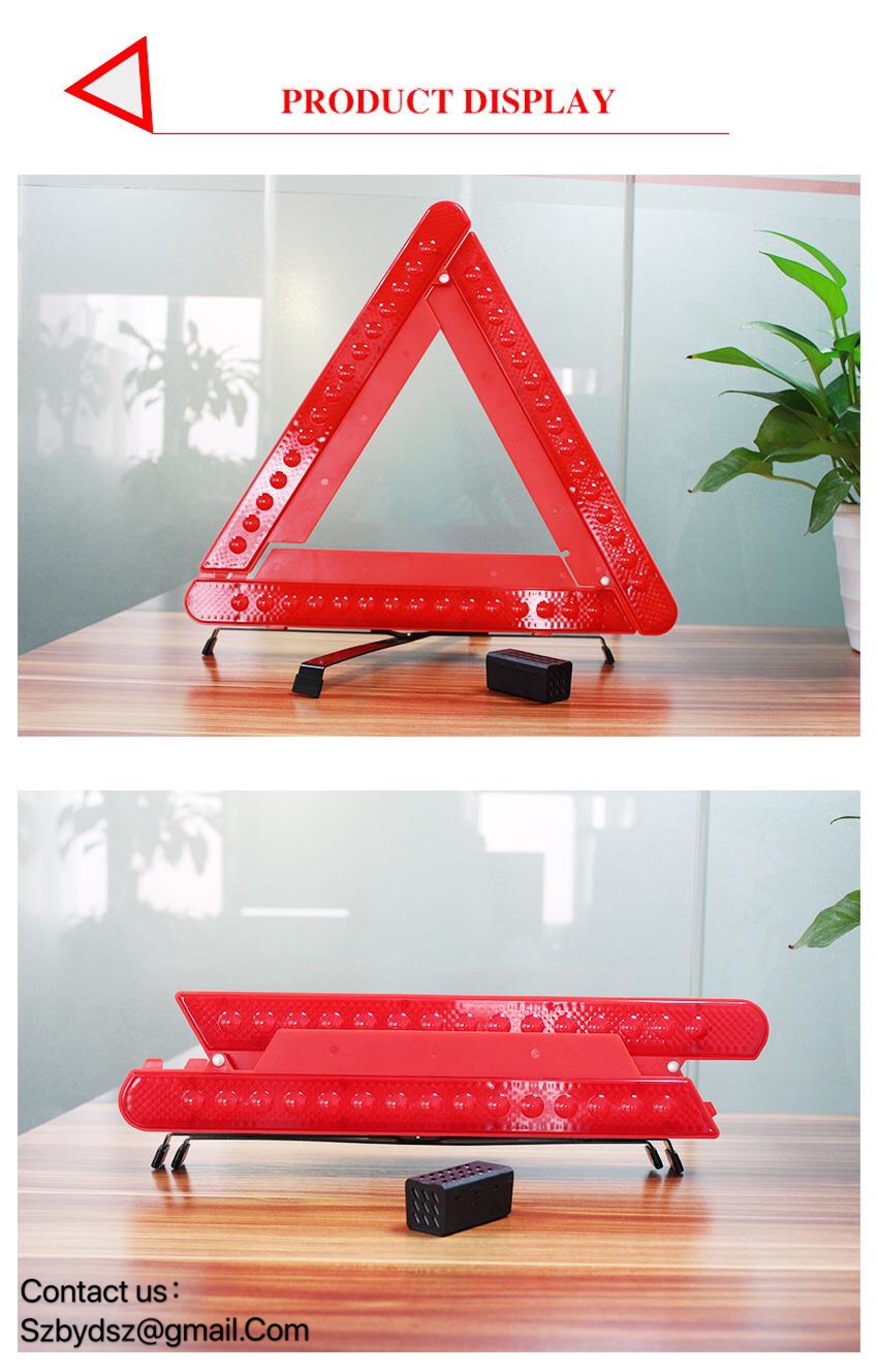vehicle emergency traffic triangles with lights - Image 2
