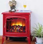 Compact Electric Fireplace with LED Flame Effect