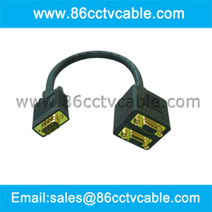 VGA Male to Dual VGA Female Splitter Cable