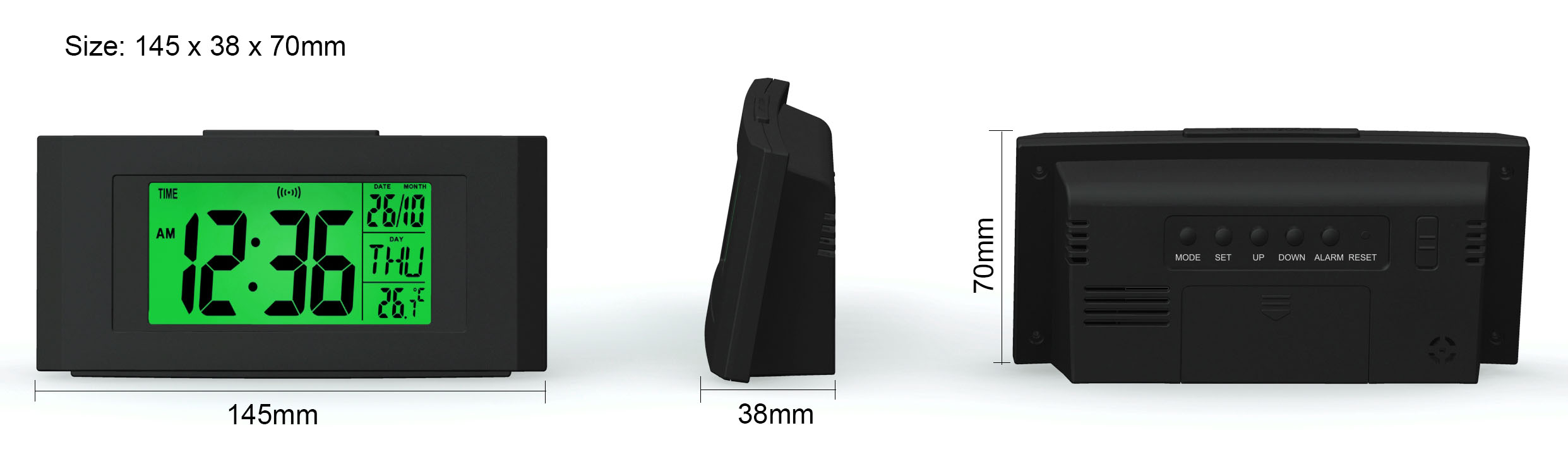 LCD Digital Alarm Clock with Backlight