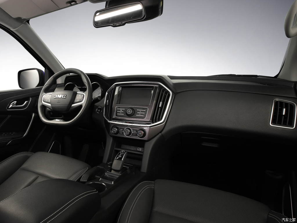 Vehicle interior with leather seats
