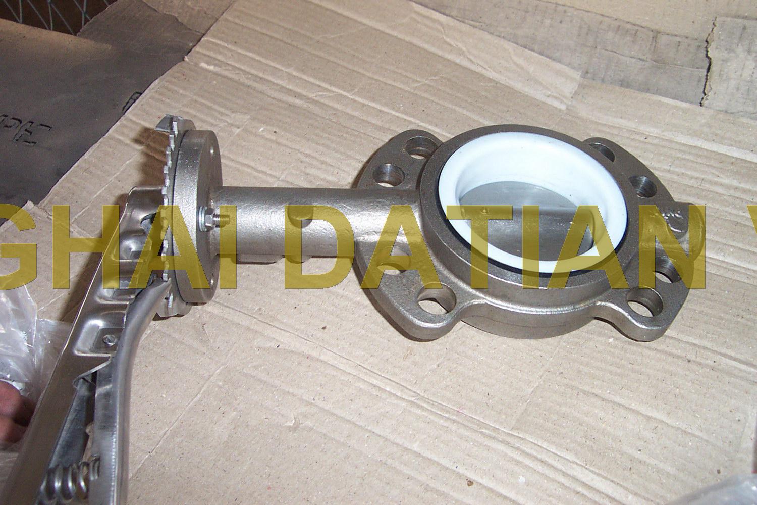 Wafer type /Double Flanged Rubber/PTFE Lined Butterfly Valve - Image 2
