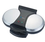 Double Round Waffle Maker with Non-Stick Plates
