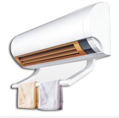 Wall-Mounted Electric Bathroom Heater with Towel Rack