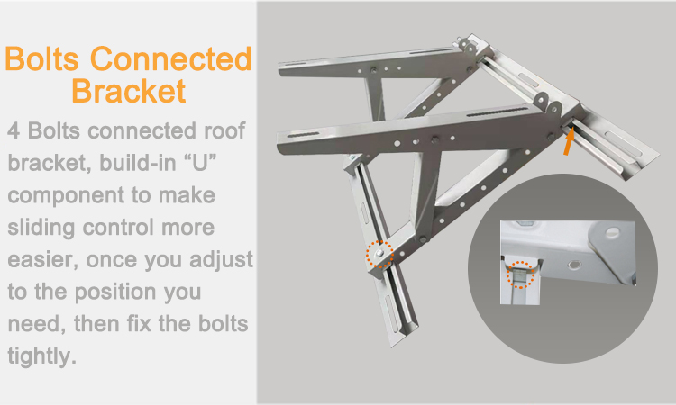 Roof mounting bracket hardware and installation details