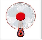 Red Wall-Mounted Electric Fan with Three Blades