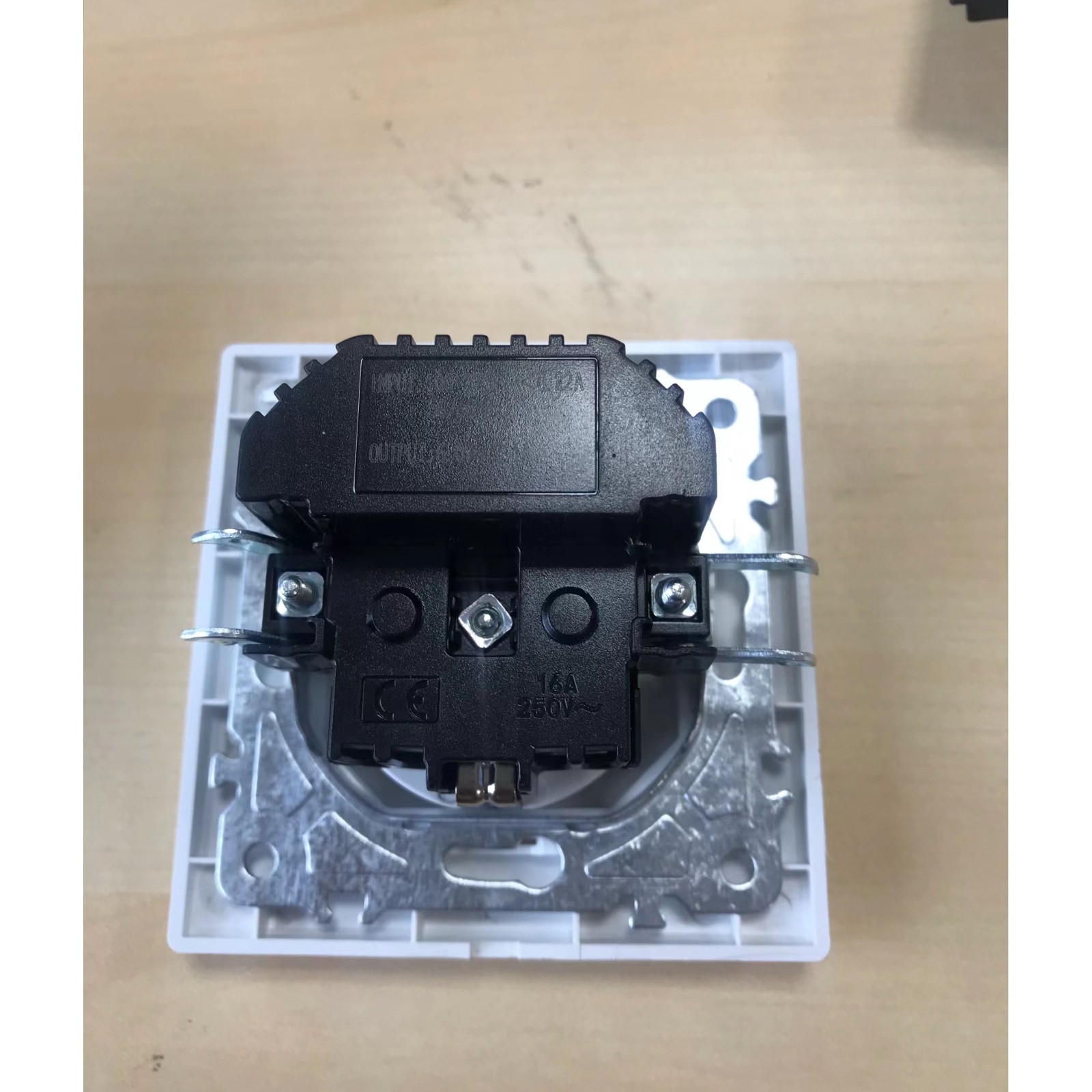 German Standard Wall Socket with Dual USB Charging Ports