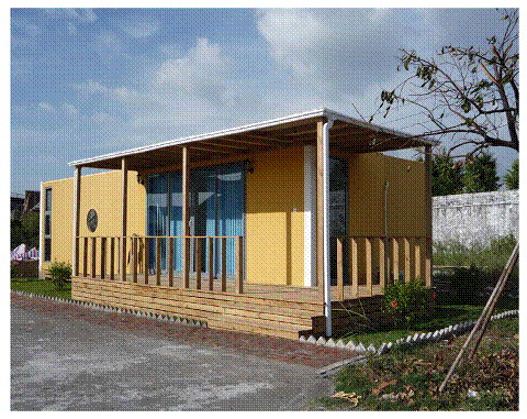 Modular Prefabricated Building with Deck and Porch