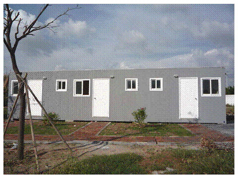 Modular Prefabricated Building with Multiple Windows and Doors