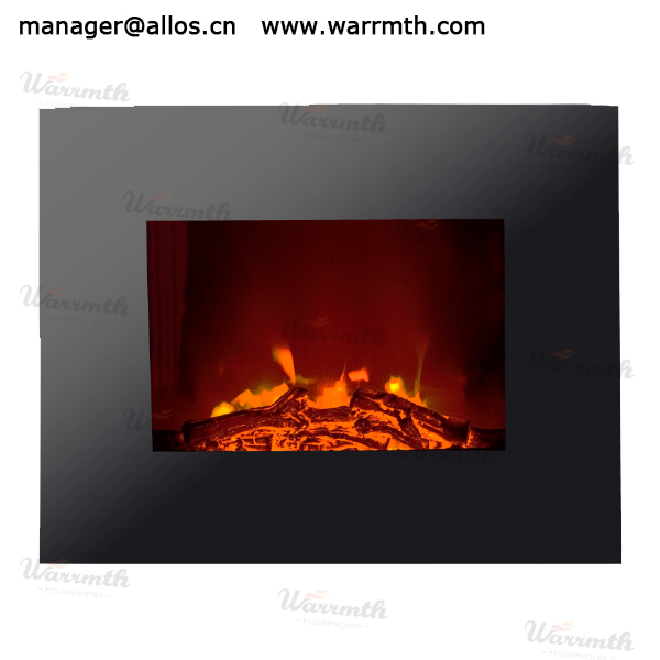 Wall-Mounted Electric Fireplace with Realistic Flame Effect
