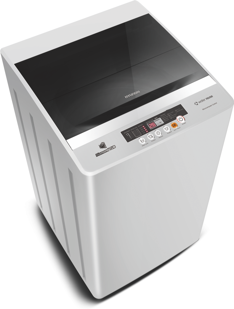 Top-Loading Washing Machine with Diamond Tub
