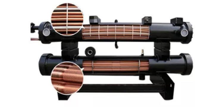Shell and tube heat exchanger unit