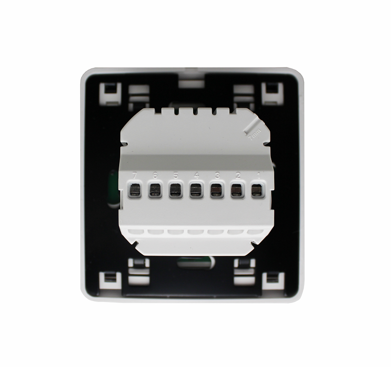 Rear view of terminal block wiring