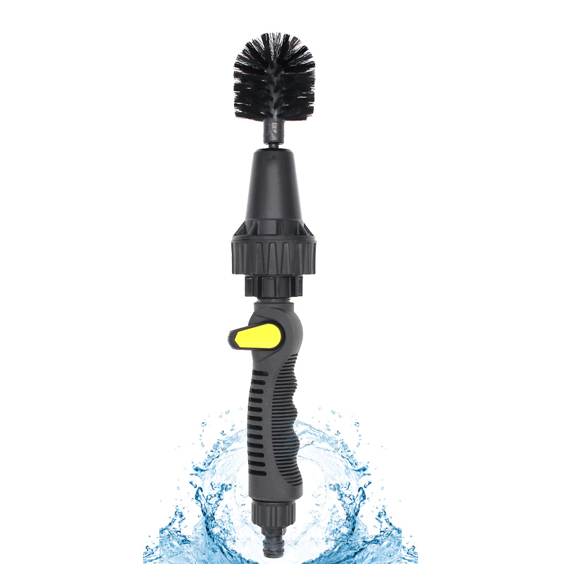 Water-powered flow -thru cleaning brush tire brush - Image 2