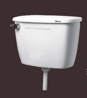 High-Level Ceramic Toilet Tank with Lever Handle