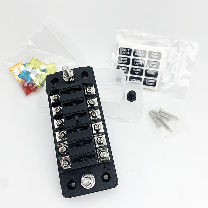 Waterproof 12V 24V 32V 6 Way Automotive Car Auto Blade Fuse Holder Block Box With LED ligh - Image 3