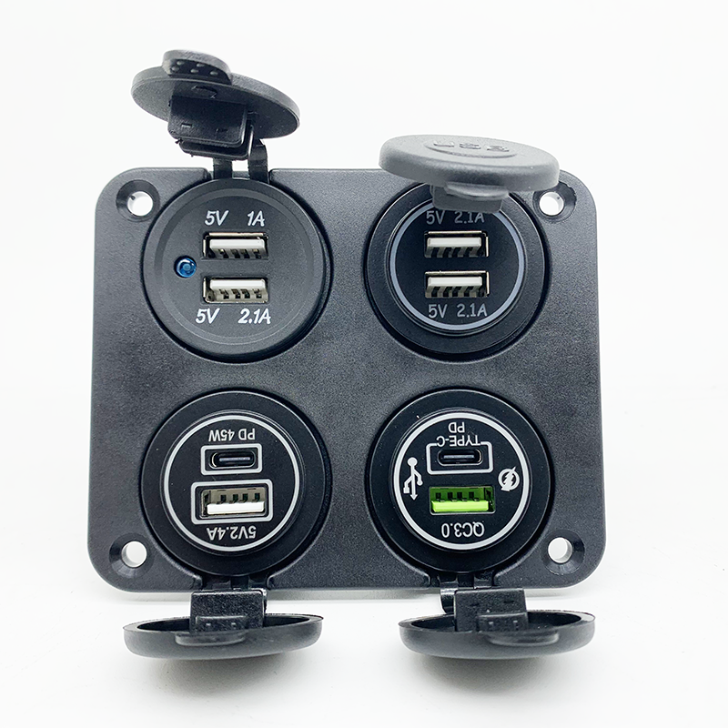 4-in-1 car charger panel diagram