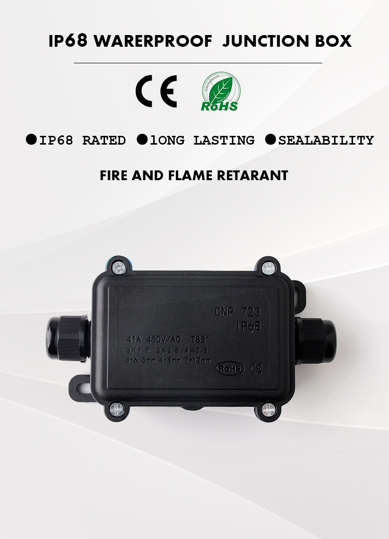 Technical summary of IP68 waterproof junction box features and specifications