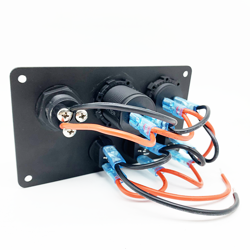 Waterproof Marine 3 Way Panel DC 12V/24V 3 Gang Switch Panel With Horn For Car Truck Rv - Image 2