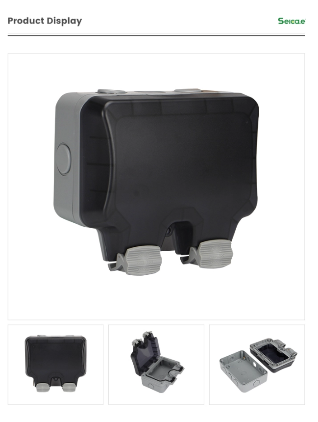 Product display showing the weatherproof enclosure design