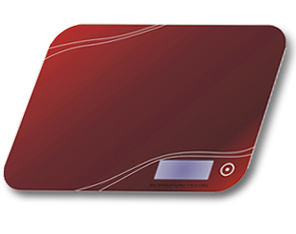 Digital Kitchen Scale with Red Pattern