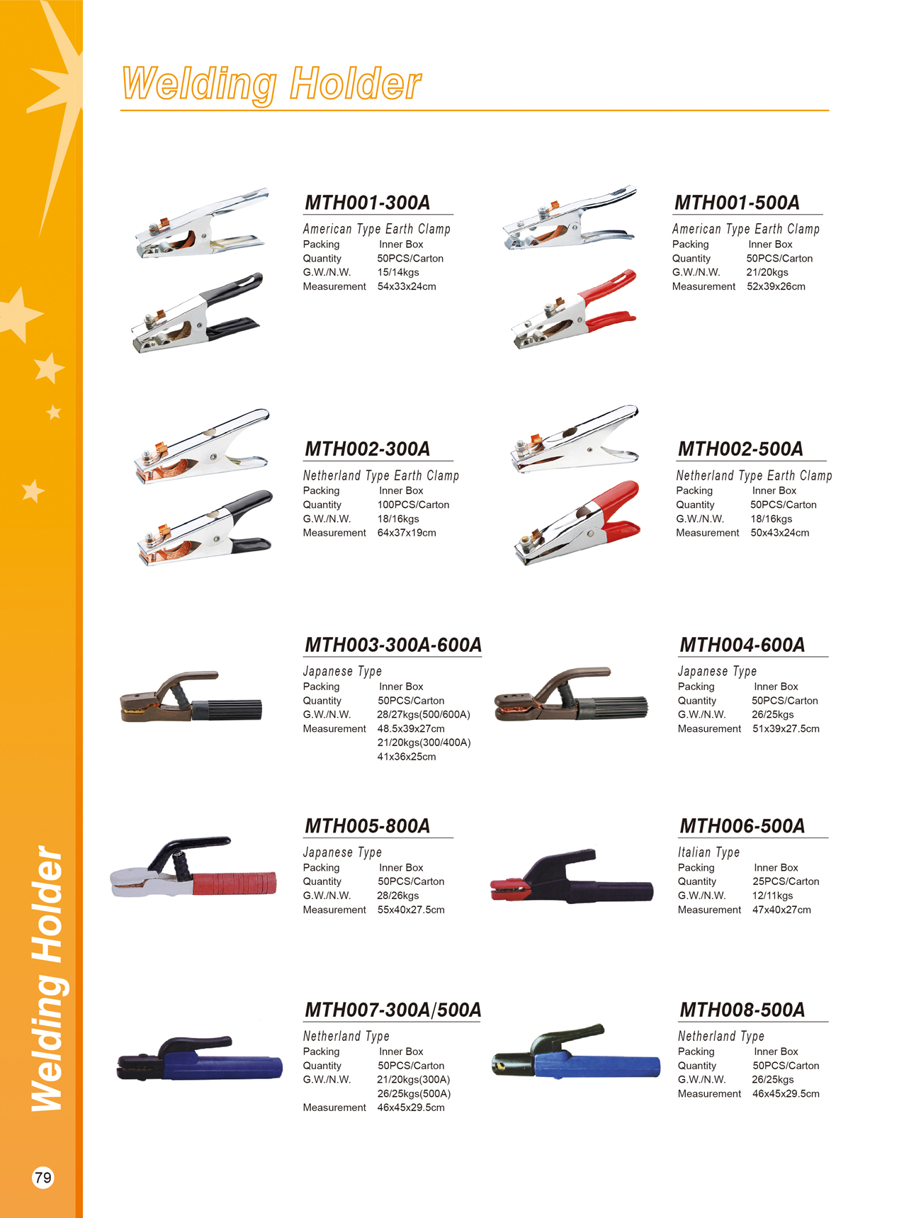 Earth clamps and welding accessories