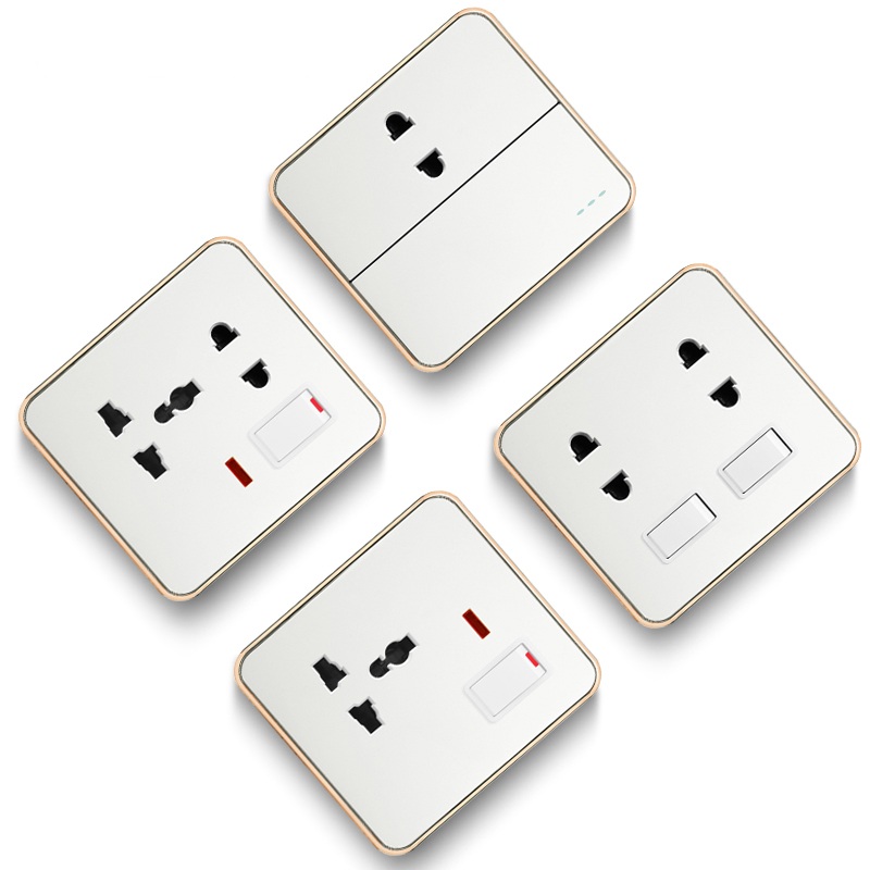British Standard Wall Socket with Light Switch