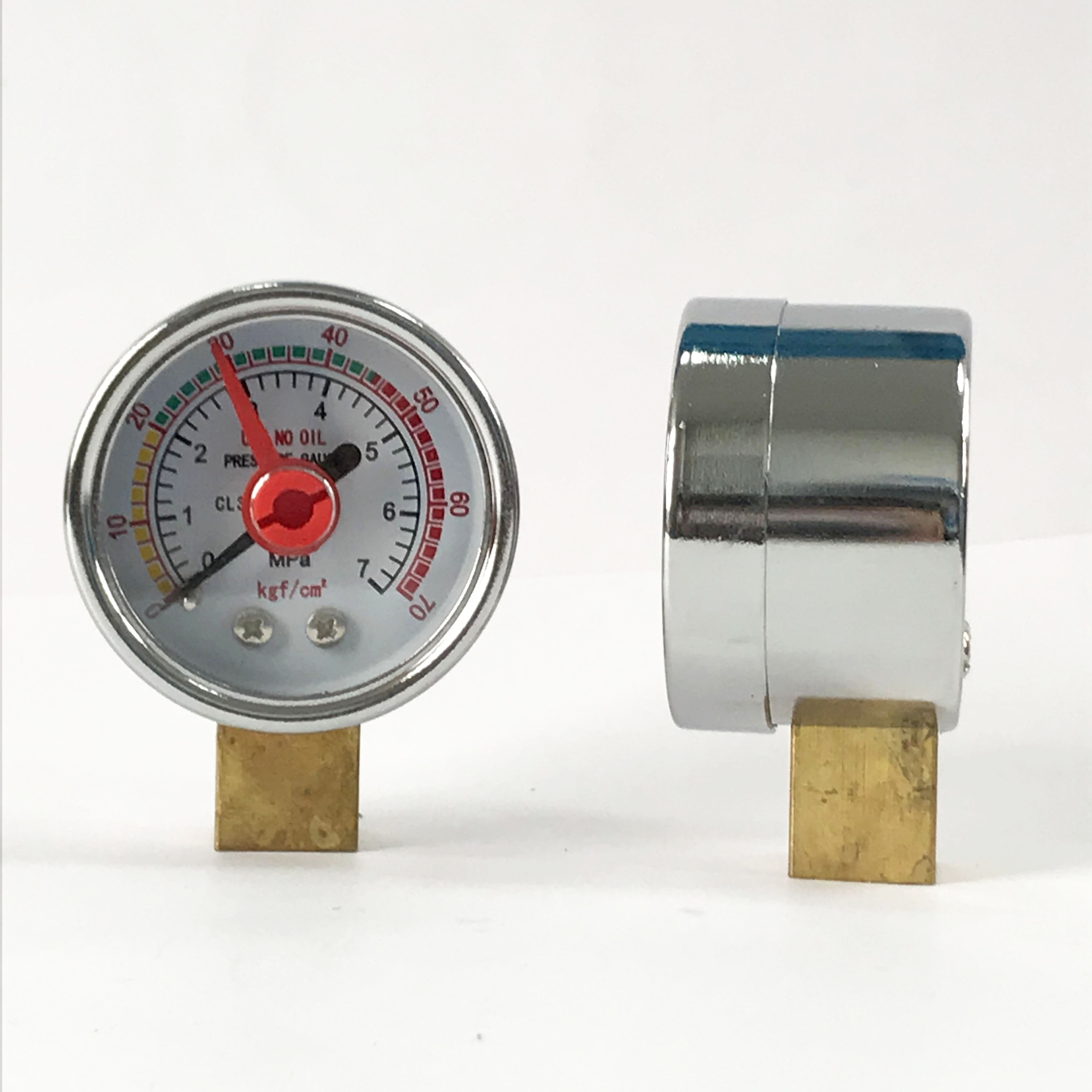 40mm Chrome Plated 7 kgf/cm² Pressure Gauge