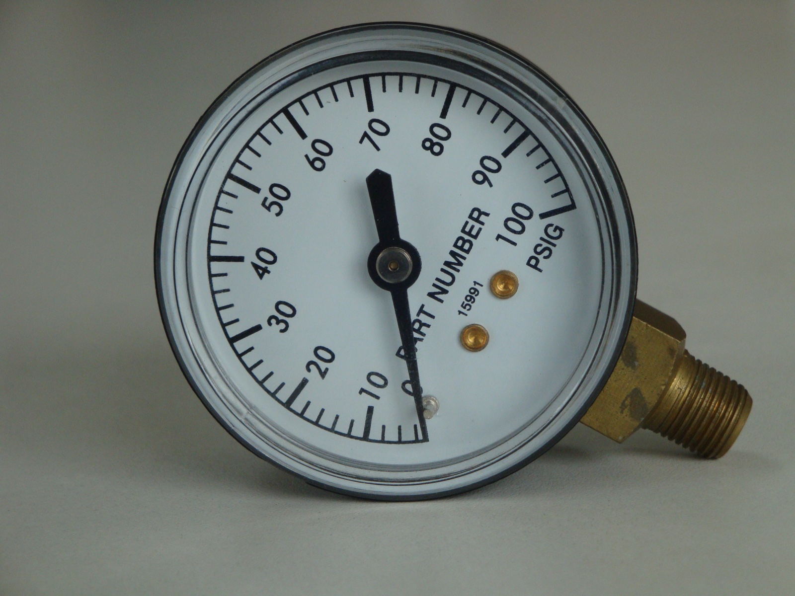 WESEN 50mm plastic pressure gauge brass connection 100psi - Image 3