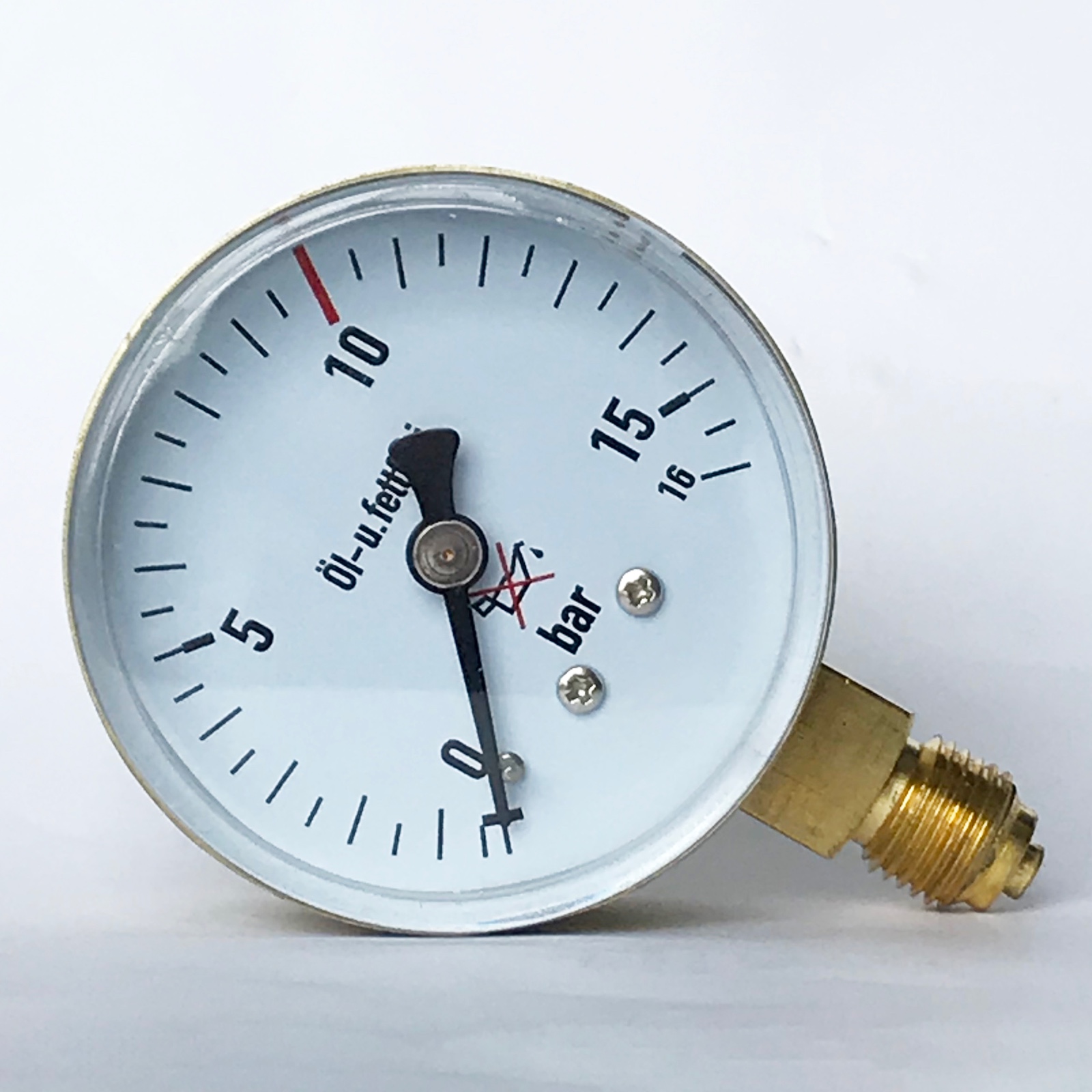 WESEN 60mm golden case pressure gauge 16 bar - Image 3
