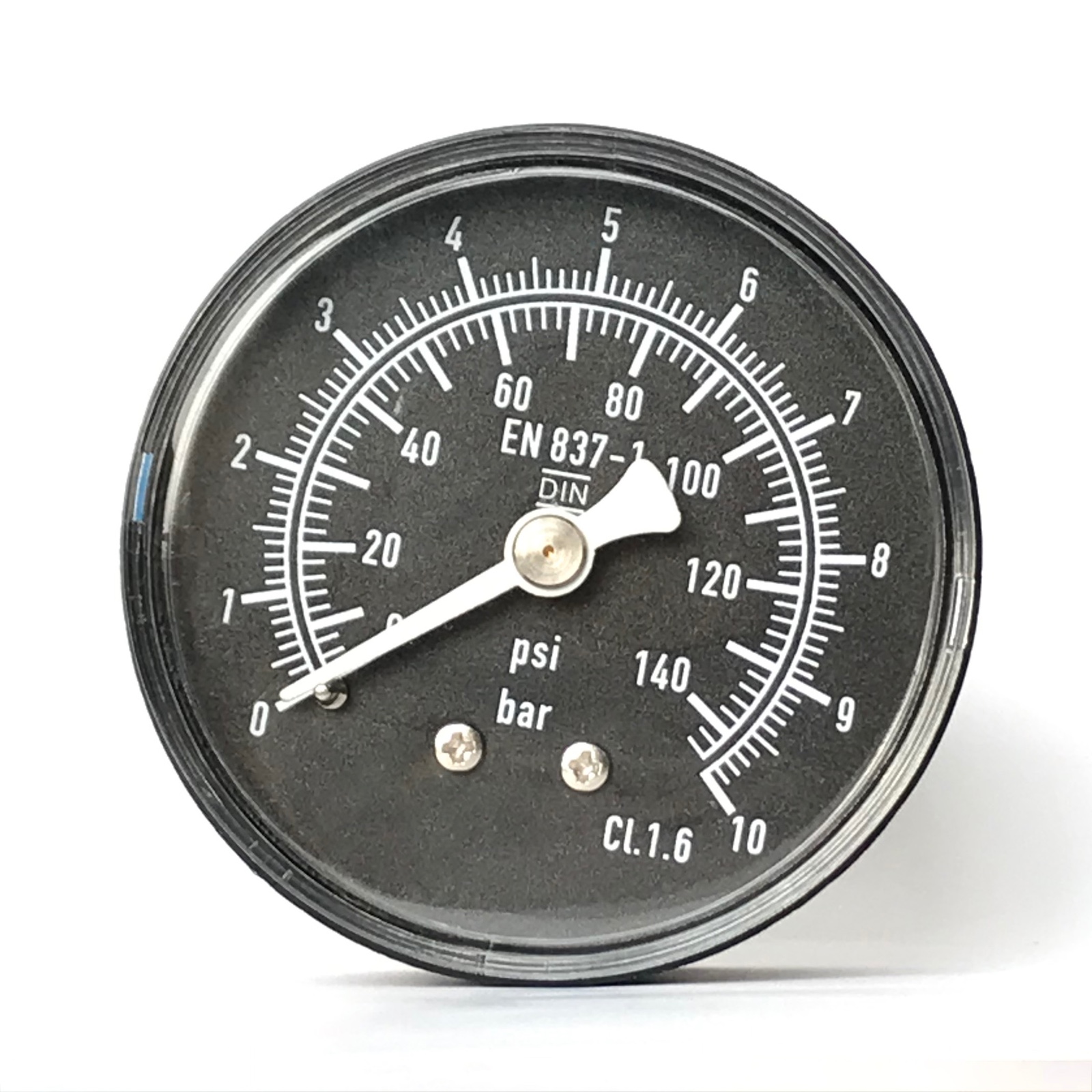 WESEN 60mm plastic pressure gauge 10bar 140psi axial mounting - Image 2