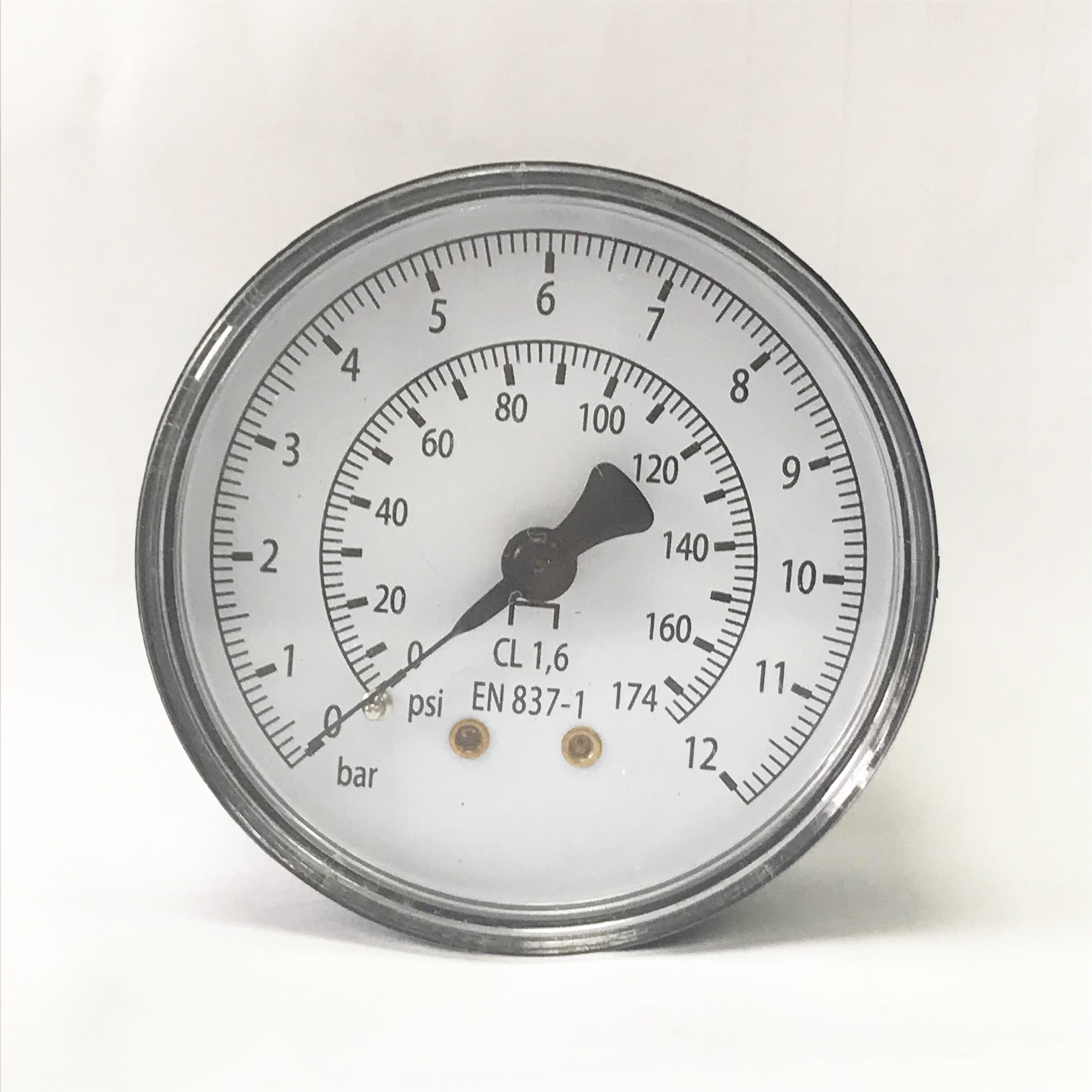 WESEN 60mm plastic pressure gauge 12bar back connection precise pointer - Image 2