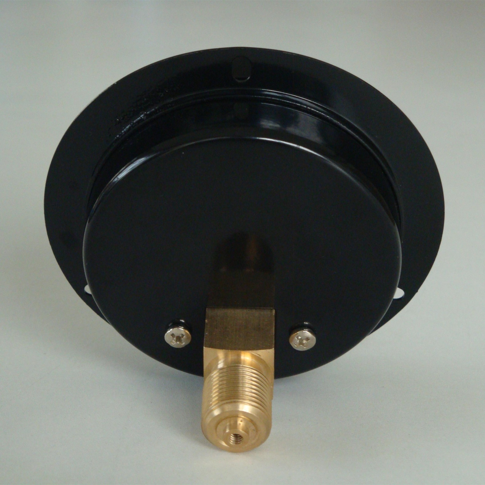 80mm Black Steel Pressure Gauge with Flange Mount