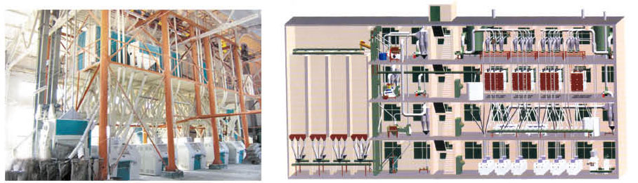 Automated Wheat Flour Milling Plant