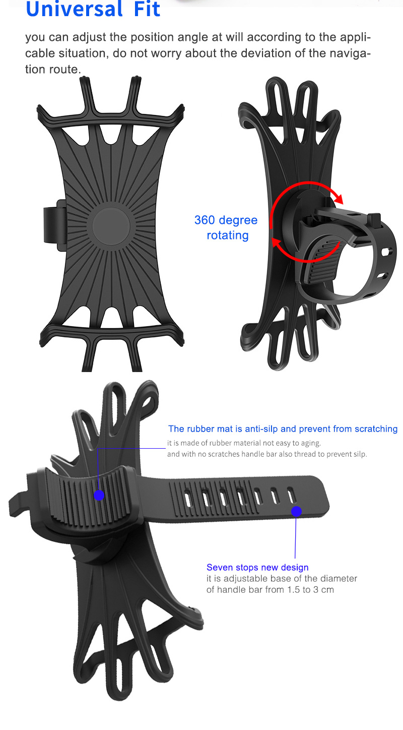 Close up of the adjustable mounting base and rubber grip.