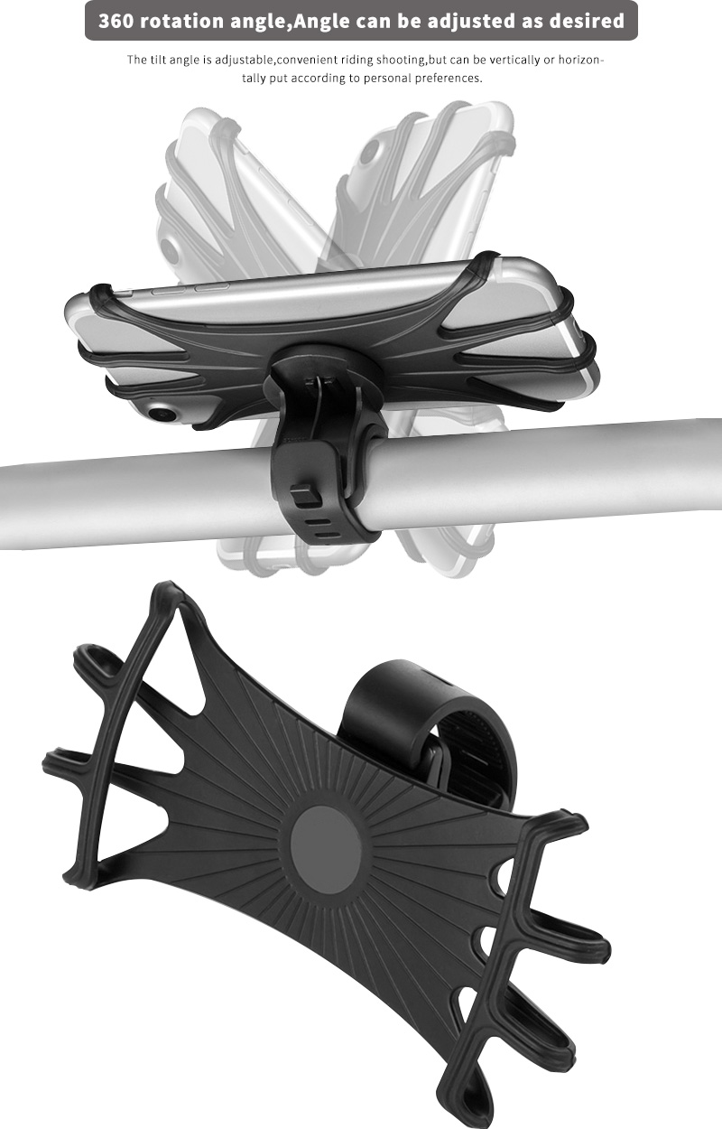 Phone mount showcasing 360-degree rotation functionality.