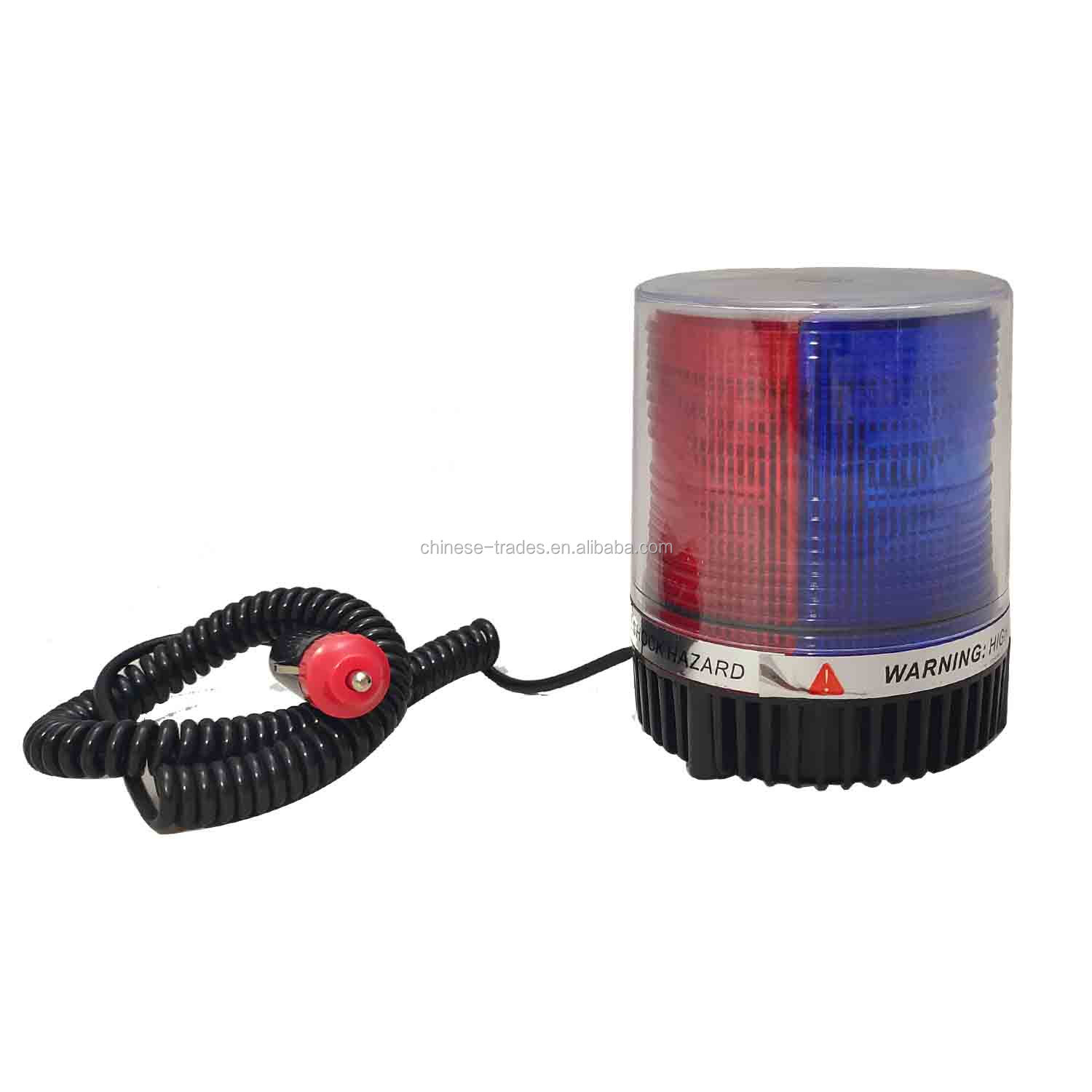 Magnetic base LED beacon with cigarette lighter plug